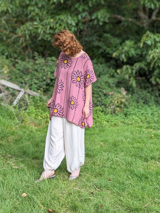 Cotton daisy tunic top