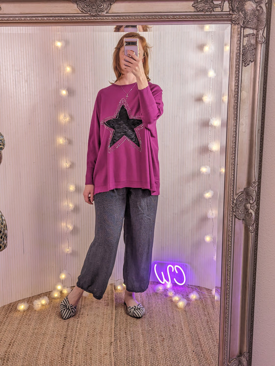 Star jumper | Super soft | Violet