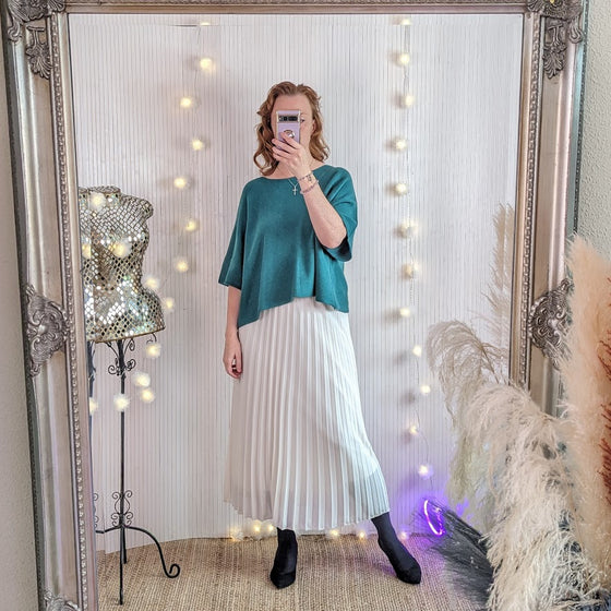 Half sleeve soft knit | Oversized | Green