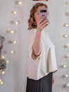 Half sleeve soft knit | Oversized | Ivory