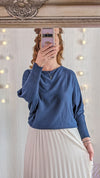 Soft fine knit jumper | Navy