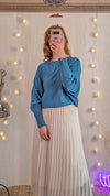 Soft fine knit jumper | Teal