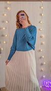 Soft fine knit jumper | Teal