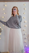 Soft fine knit jumper | Grey