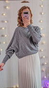 Soft fine knit jumper | Grey