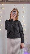 Soft fine knit jumper | Black