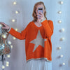 Italian star jumper in Orange