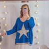 Italian star jumper in Parisian blue