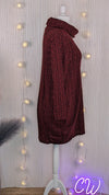 Knit dress with pockets | Burgundy