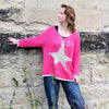 Italian star jumper in pink