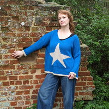  Italian star jumper in Parisian blue