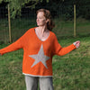 Italian star jumper in Orange