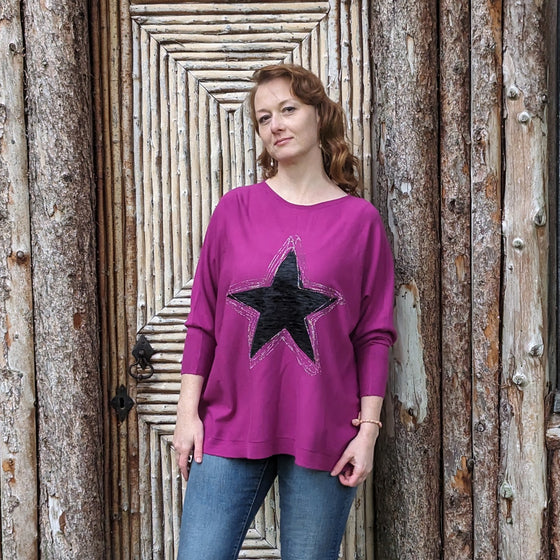 Star jumper | Super soft | Violet