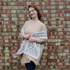 Jumper tunic with heart scarf | Latte