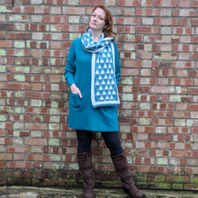  Jumper tunic with heart scarf | Aqua