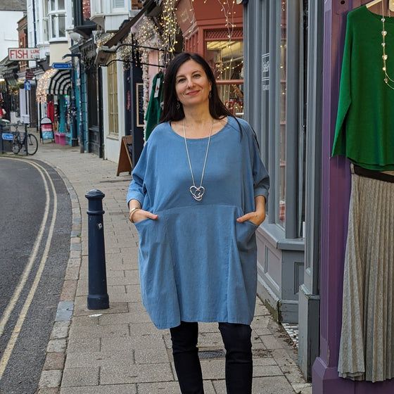 Needlecord Pocket Tunic | Blue