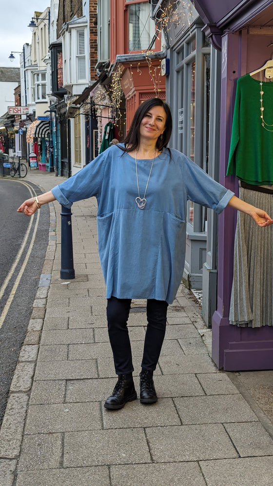 Needlecord Pocket Tunic | Blue