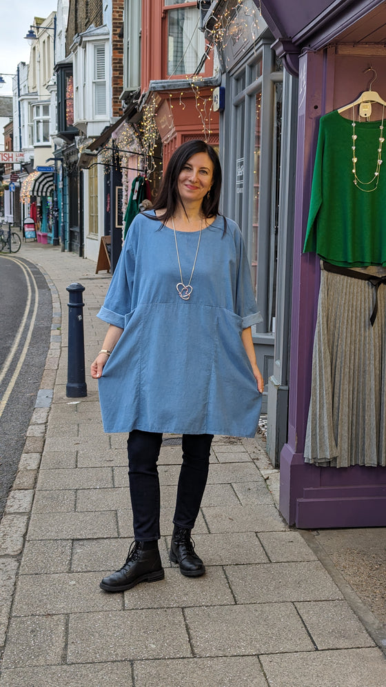 Needlecord Pocket Tunic | Blue