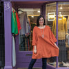 Needlecord Pocket Tunic | Orange