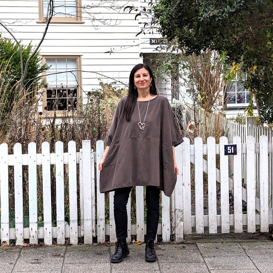 Needlecord Pocket Tunic | Walnut