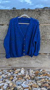 Chunky knit cardy | Royal blue