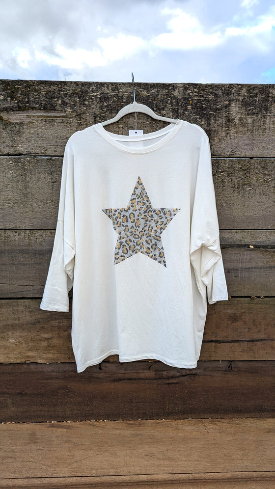 Cotton star tunic | White