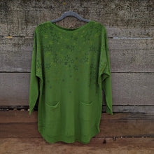  Italian sparkly star jumper in Green