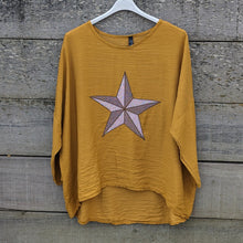  Star tunic turn up sleeve | Mustard