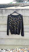 Gold leaf jumper | Black