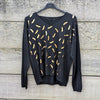 Gold leaf jumper | Black