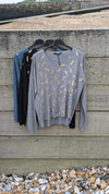 Gold leaf jumper | Black