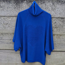  Soft heart jumper tunic| Oversized | Royal blue