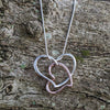 Double heart necklace