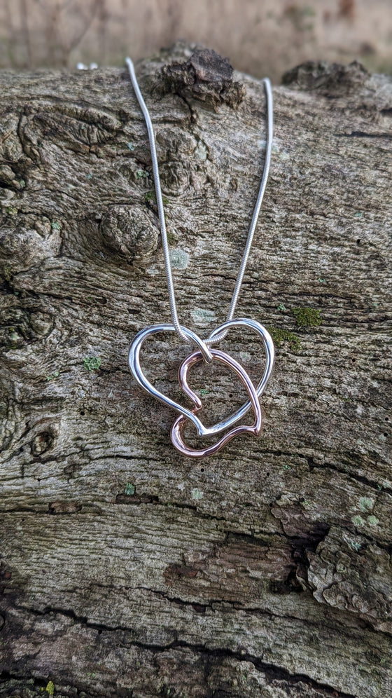 Double heart necklace