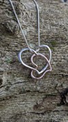 Double heart necklace