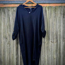  Cocoon maxi shirt dress in Black