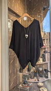 V front & back top | Poncho fit | Black