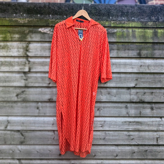 Lace kaftan dress | Tunic in Orange