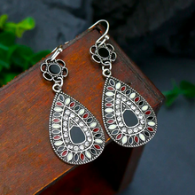  Boho earrings with embedded stones | navy