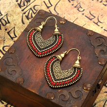  Vintage drop earrings | Red