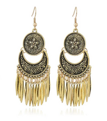  Boho dangling earrings | Gold