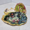 William Morris Strawberry Thief Black Oyster Shell Dish V&A