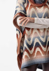 Californian Roll Neck Batwing Poncho: California / One Size