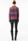 Rainbow Ombre Mock Neck Jumper: Rainbow / M