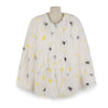 Polka-Dot Shaggy Cape Coat CE102: Yellow Mix