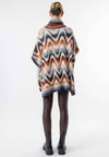 Californian Roll Neck Batwing Poncho: California / One Size
