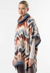 Californian Roll Neck Batwing Poncho: California / One Size