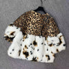 Sequin Jacket with Faux Fur Trim DH26: Leopard