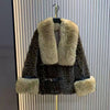 Leopard Faux Fur Coat with Rich Collar & Cuffs DH23: Beige