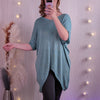 High low crochet tunic | Sage